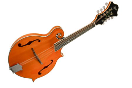 Rover RM-75 F-style mandolin in translucent amber