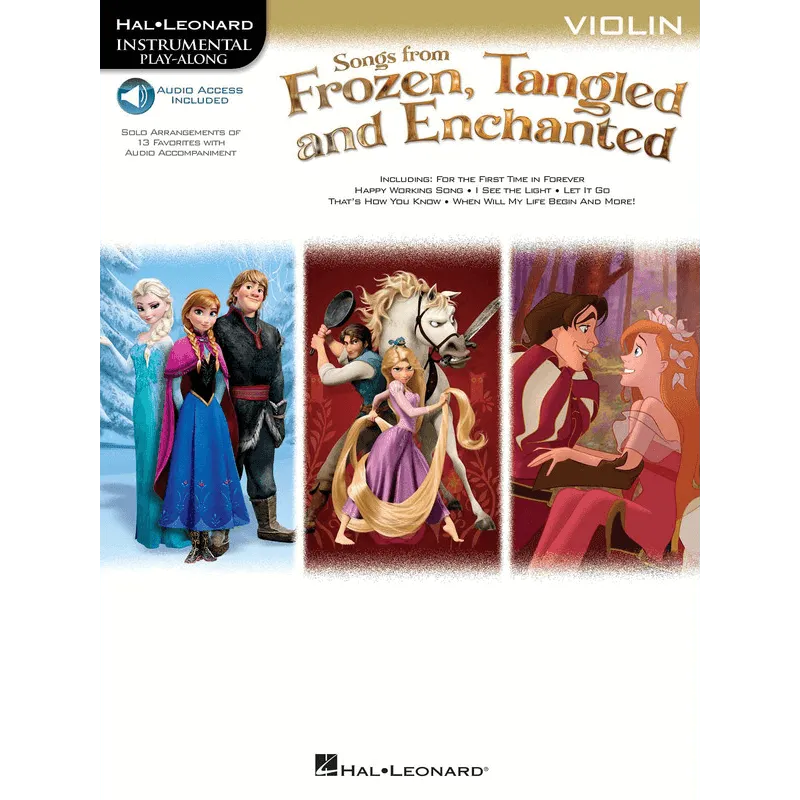 Frozen, Tangled & Enchanted Violin Songbook with Online Audio