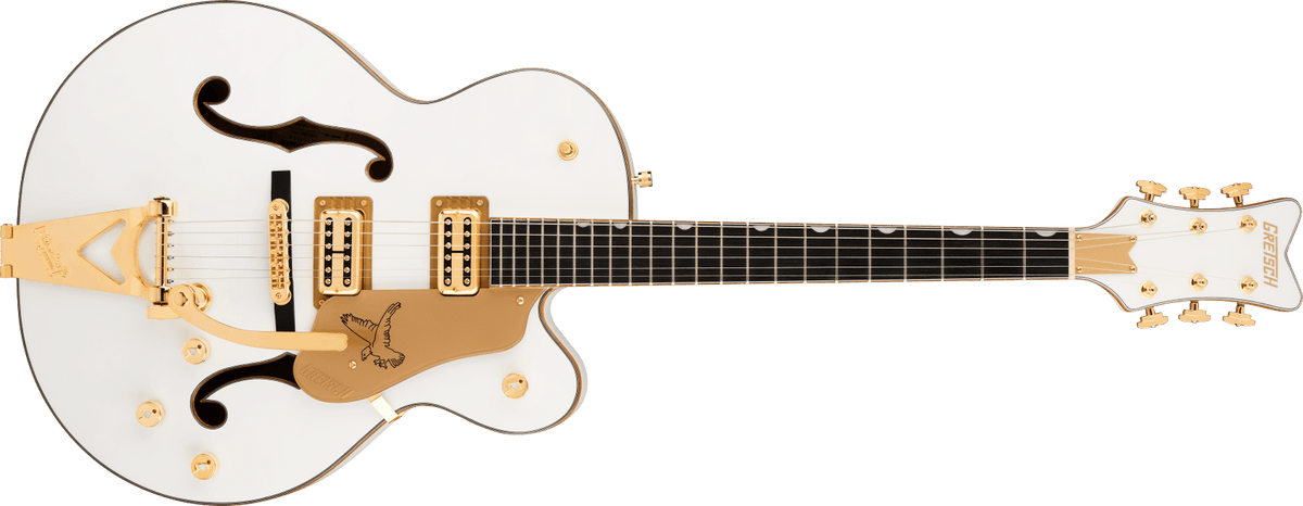Gretsch Synchromatic Falcon Hollow Body Single-Cut with Bigsby Ebony Fingerboard Snowcrest White