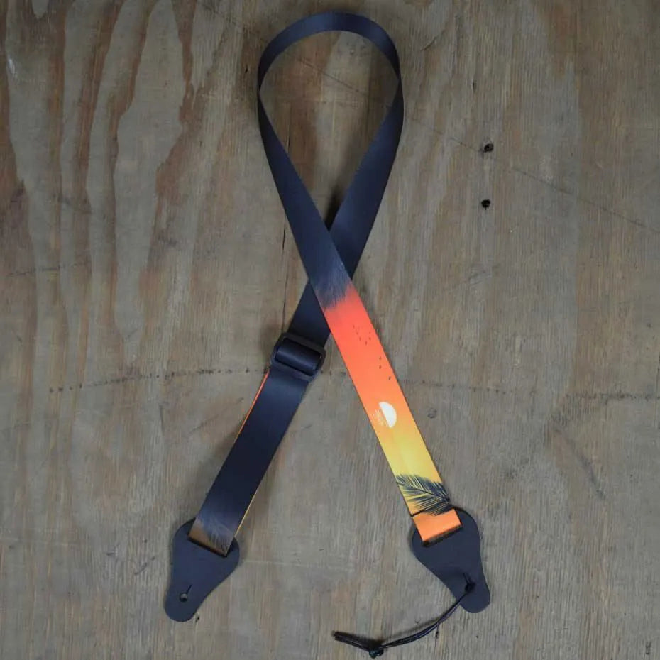 Colonial Leather Sun Printed Webbing Ukulele Strap