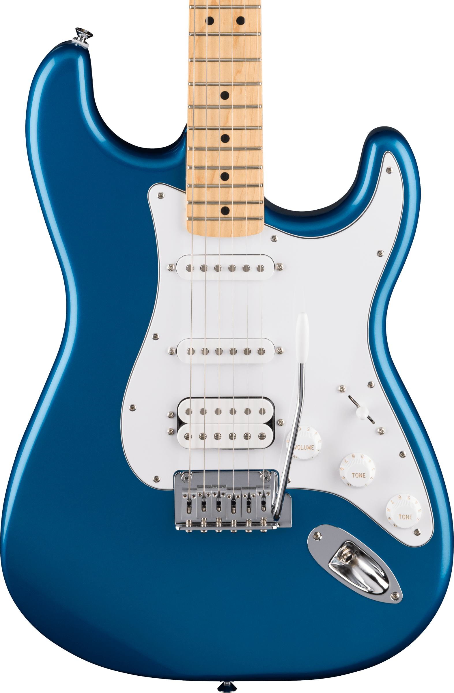 Standard Stratocaster HSS Maple Fingerboard White Pickguard Aqua Marine Metallic