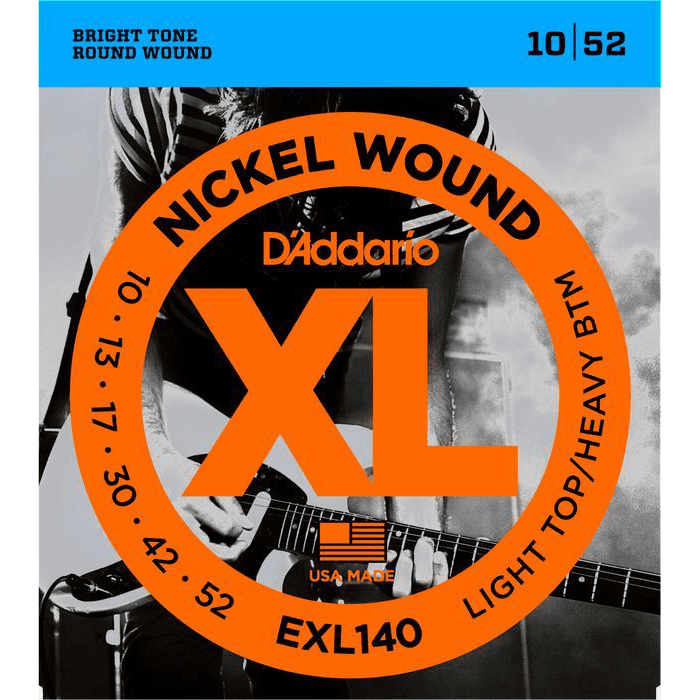 10-52 Electric Guitar Strings Set, Nickel Wound, Light Top Heavy Bottom EXL140 - Strings - Electric Guitar by DAddario at Muso's Stuff