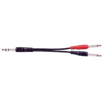 10 Ft 6.3 Stereo To 2 Rca Male Cable - Accessories - Cables & Adaptors by AMS at Muso's Stuff