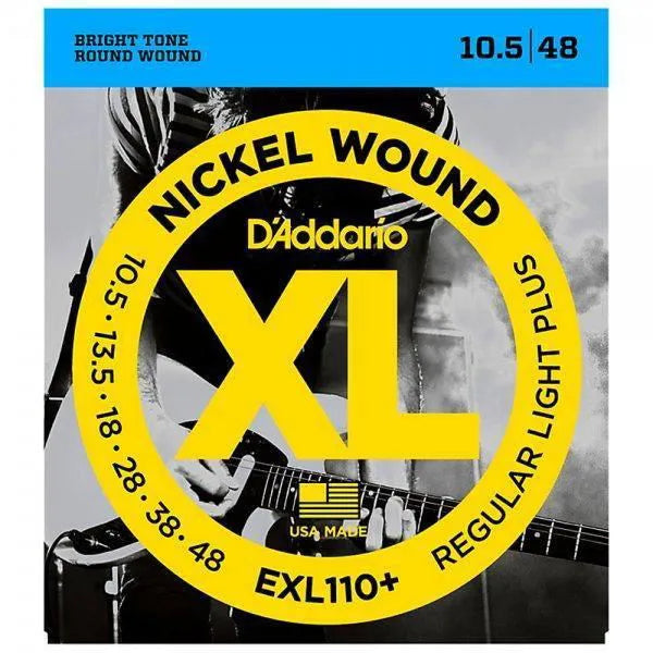 10.5-48 Electric Guitar Strings Set, Nickel Wound, Regular Light Plus-Strings - Electric Guitar-Muso's Stuff 