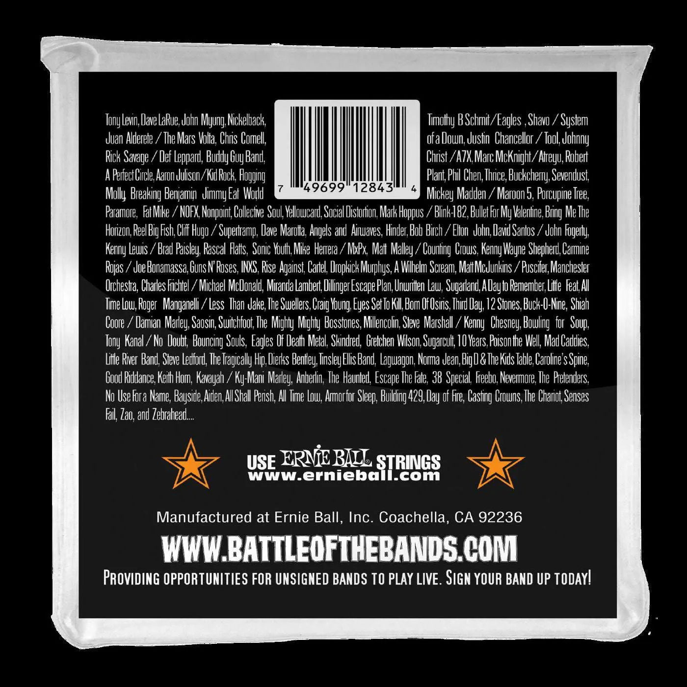Ernie Ball - Bass Guitar Strings Set STEEL 45/105 Hybrid Slinky Orange--Muso's Stuff 