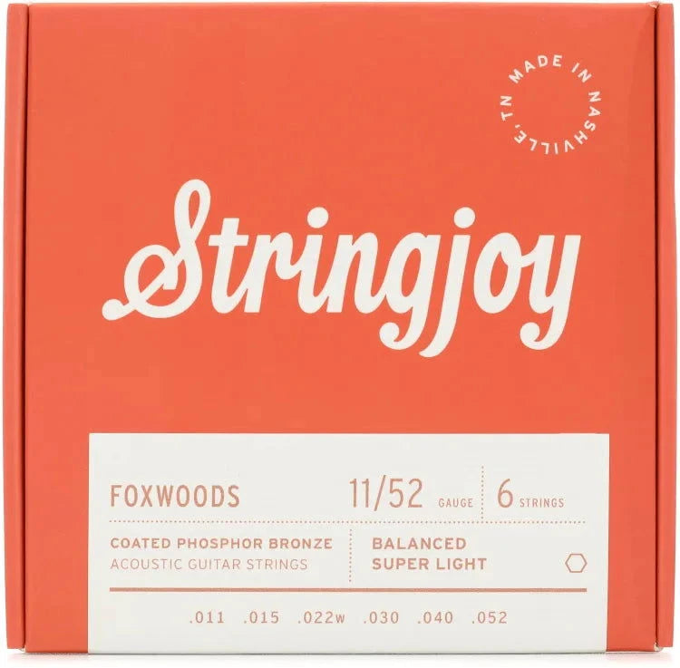 Foxwoods | Super Light Gauge (11-52) Coated Phosphor Bronze Acoustic Guitar Strings