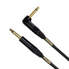 18 Ft Gold Instrument Cable With Right Angle - Straight Ends - Accessories - Cables & Adaptors by Mogami at Muso's Stuff