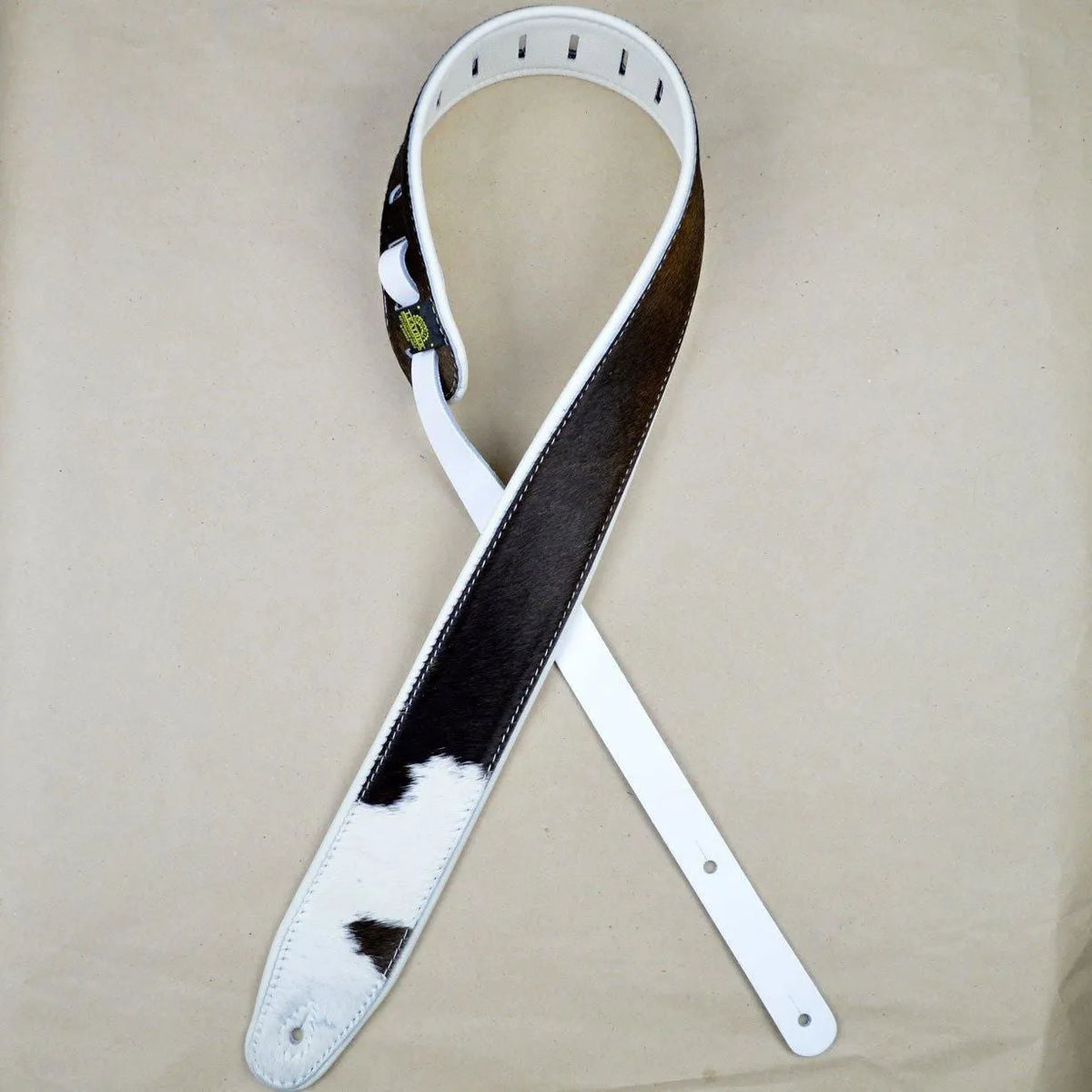 Colonial Leather 2.5” Cowhide White-Back Guitar Strap