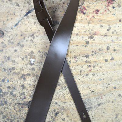 2.5 inch Brown Leather Guitar Strap - BAS-BR - Straps by Colonial Leather at Muso's Stuff