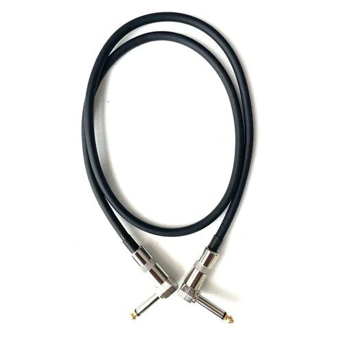 2 Ft Patch Lead Black Rock Lead 2 Right Angle - Accessories - Cables & Adaptors by AMS at Muso's Stuff