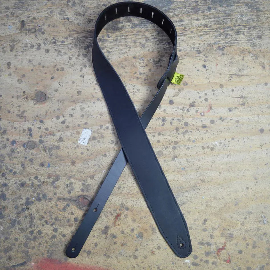 2.5″ Sueded Black Soft Leather Guitar Strap-Straps-Muso's Stuff 