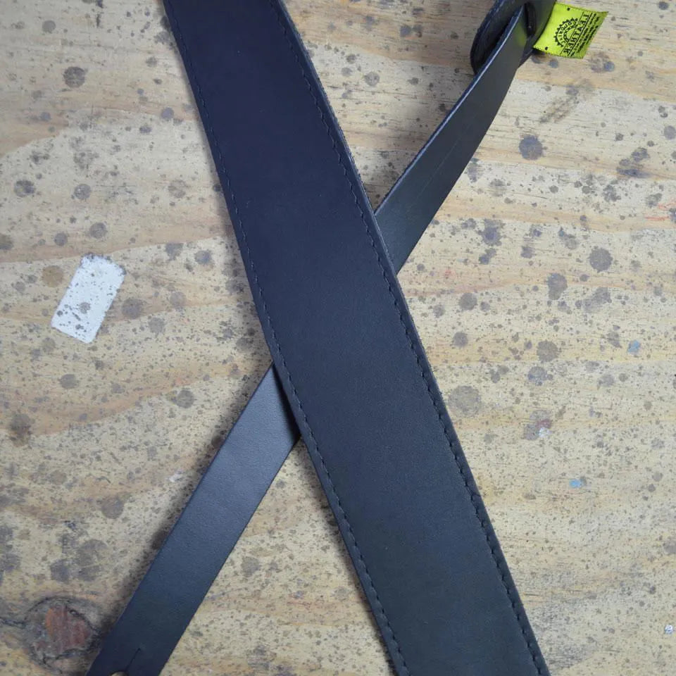 2.5″ Sueded Black Soft Leather Guitar Strap--Muso's Stuff 