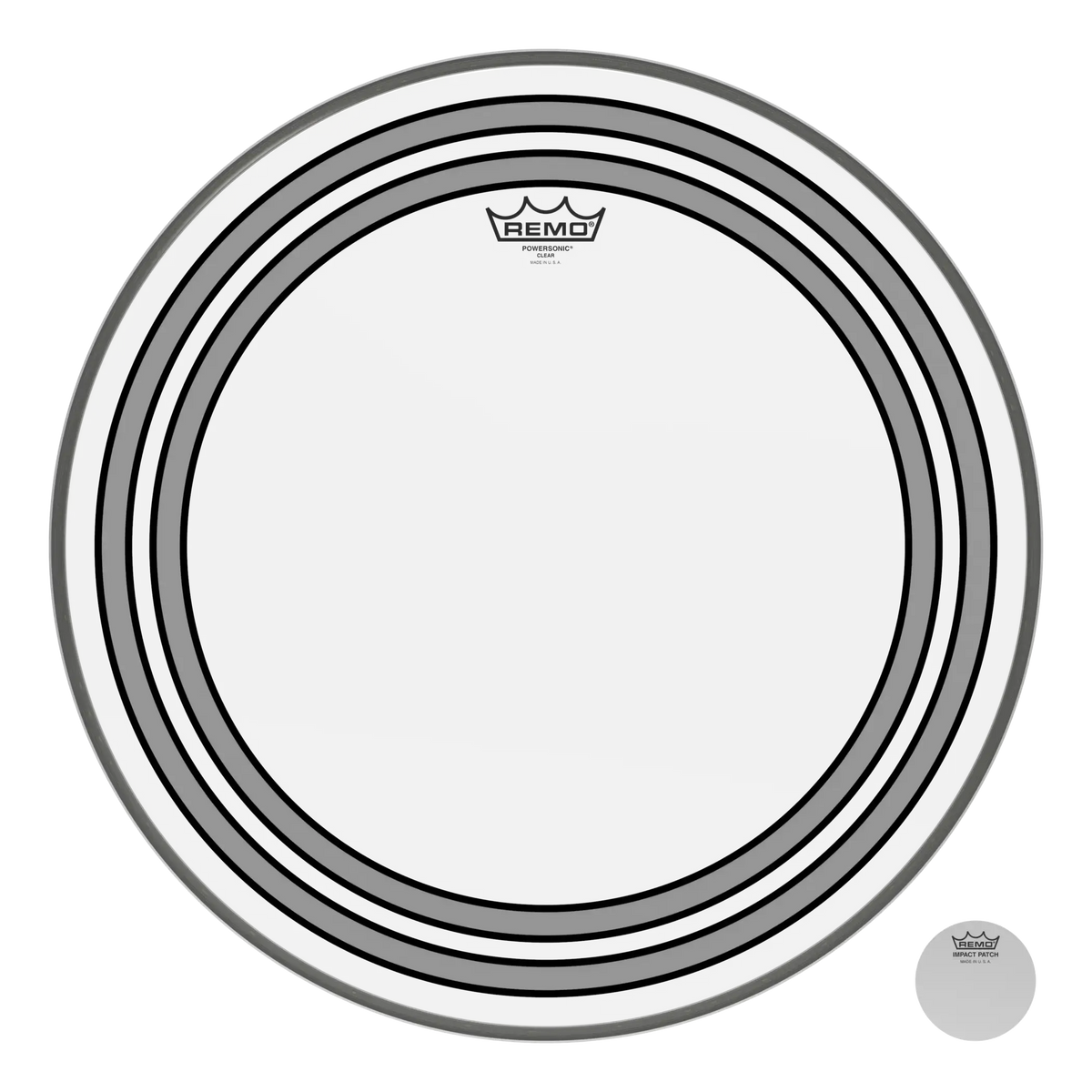 Powersonic Clear Bass Drumhead, 20"