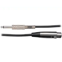 20 Ft Microphone Cable Black Female XLR - Male Jack-Accessories - Cables & Adaptors-Muso's Stuff 