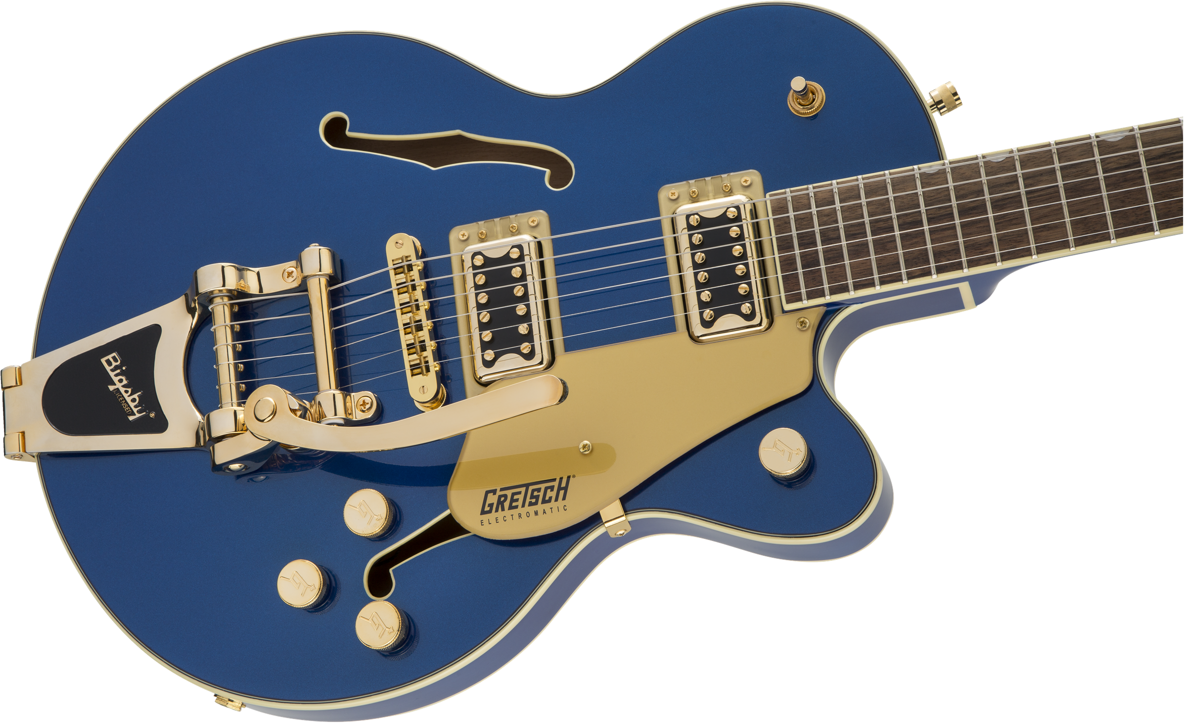 G5655TG Electromatic Center Block Jr. Single-Cut with Bigsby and Gold Hardware Laurel Fingerboard Azure Metallic