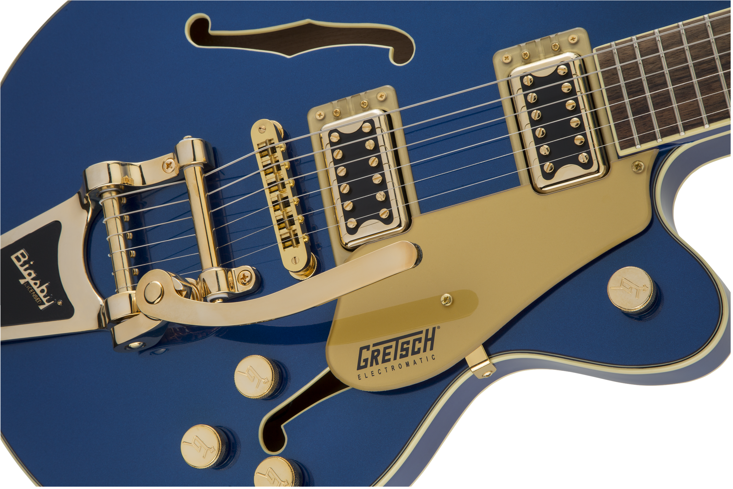 G5655TG Electromatic Center Block Jr. Single-Cut with Bigsby and Gold Hardware Laurel Fingerboard Azure Metallic