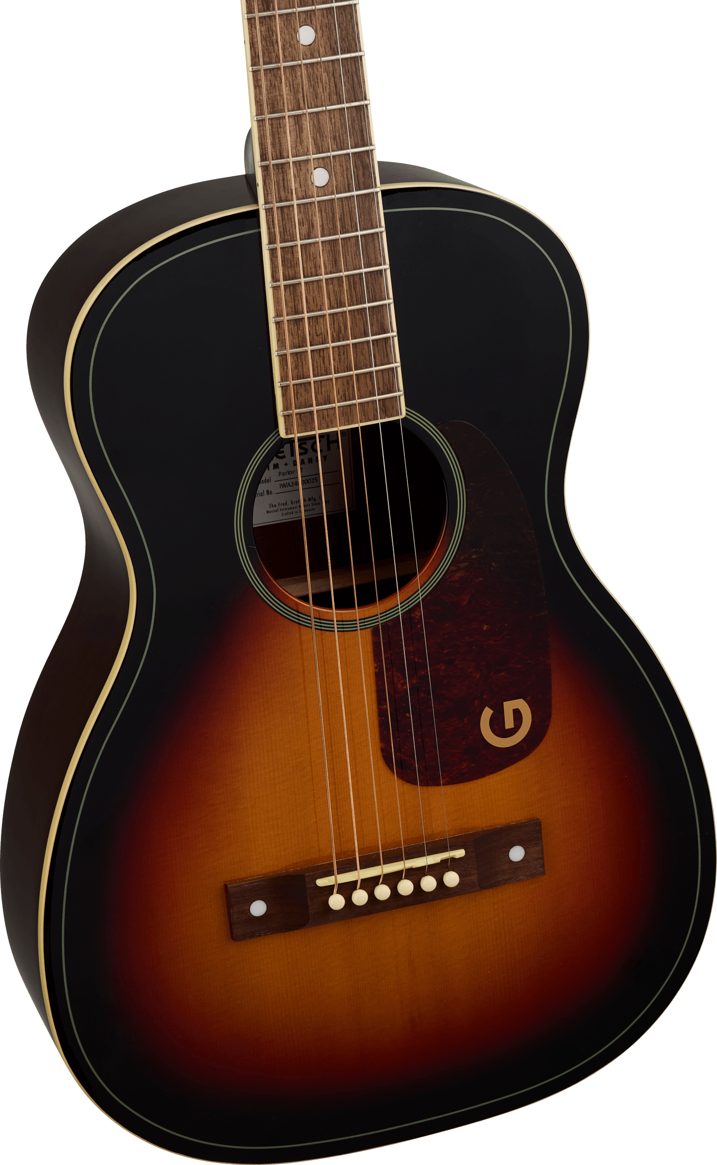 Jim Dandy Parlor LTD Solid Top Walnut Fingerboard Heritage Burst