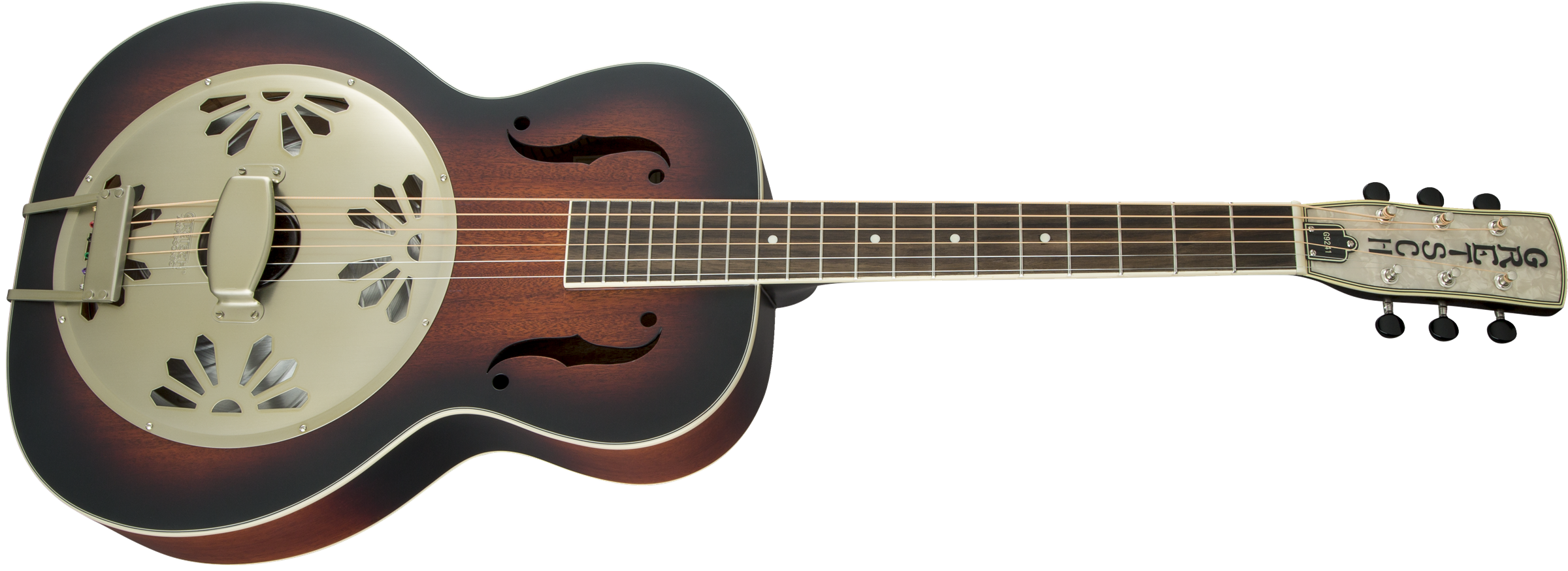 G9241 Alligator Biscuit Round-Neck Resonator Guitar with Fishman Nashville Pickup 2-Color Sunburst