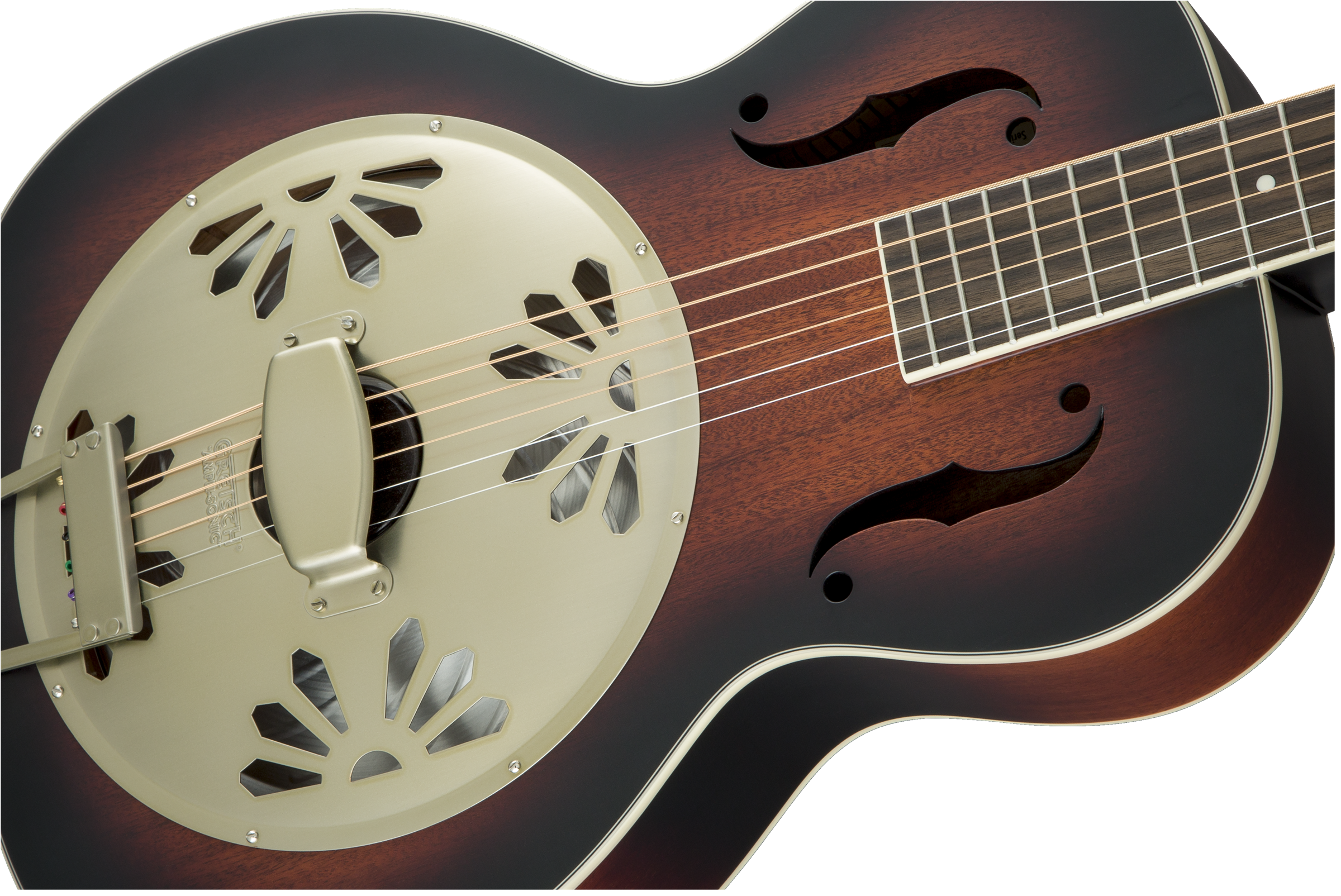 G9241 Alligator Biscuit Round-Neck Resonator Guitar with Fishman Nashville Pickup 2-Color Sunburst