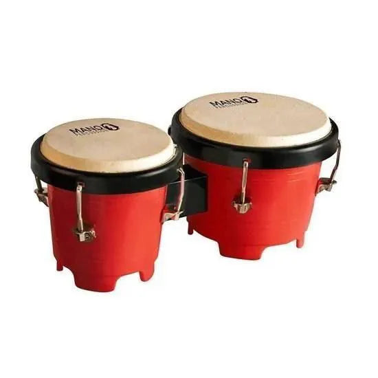 Mini Bongos Tunable 4 1/2 And 5 Inch Shells Red-Drums & Percussion - Percussion-Mano Percussion-Muso's Stuff 