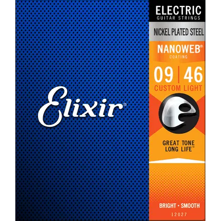 Electric Guitar Strings, Set 09/46, Nickel Coated, Custom Light, Nanoweb-Strings - Electric Guitar-Muso's Stuff 