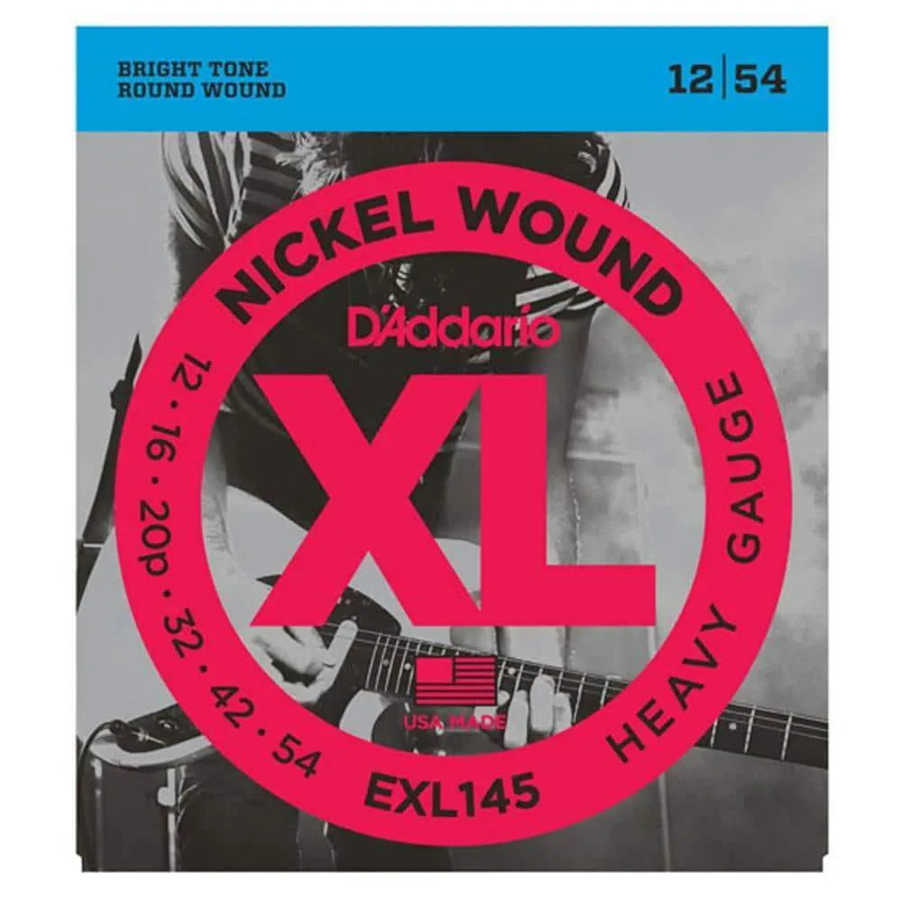 12/54 Electric Guitar Strings Set, Nickel Wound, Heavy Plain 3rd-Strings - Electric Guitar-Muso's Stuff 