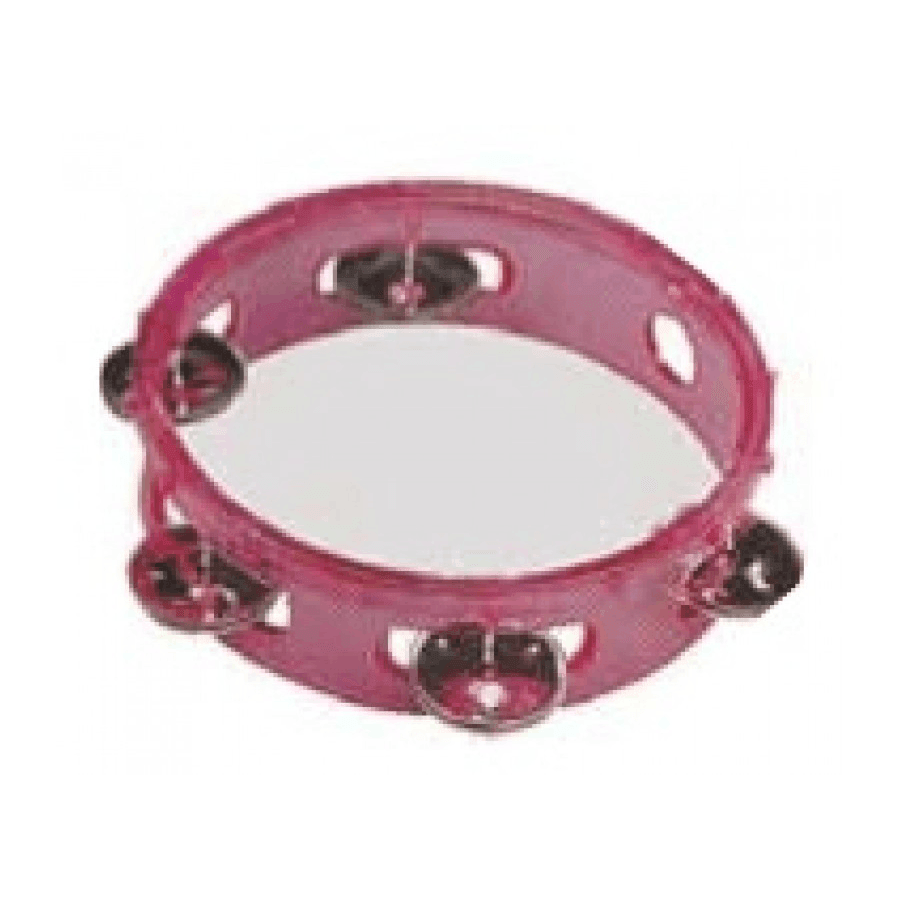 6 Inch Tambourine Trans Rim 05 Pr Jingles Pink - Drums & Percussion - Percussion by CPK at Muso's Stuff