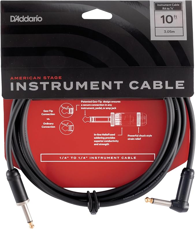 American Stage Straight to Right-Angle Instrument Cable (10ft)