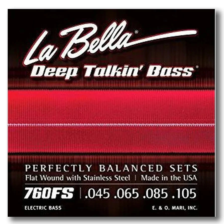 La Bella Deep Talkin' Bass Flatwound Strings 45–105 – 760FS
