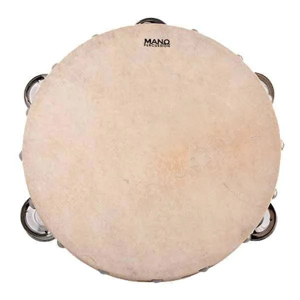 8 Inch Tambourine Wood 7 Prs Jingles Calf Skin-Drums & Percussion - Percussion-Muso's Stuff 