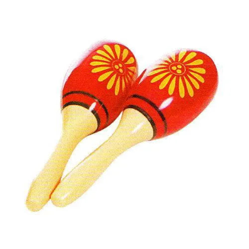 9 Inch Maracas Oval Pair Red-Drums & Percussion - Percussion-Muso's Stuff 