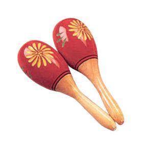 9inch Maracas Oval Hand Painted Pair - Drums & Percussion - Percussion by Powerbeat at Muso's Stuff