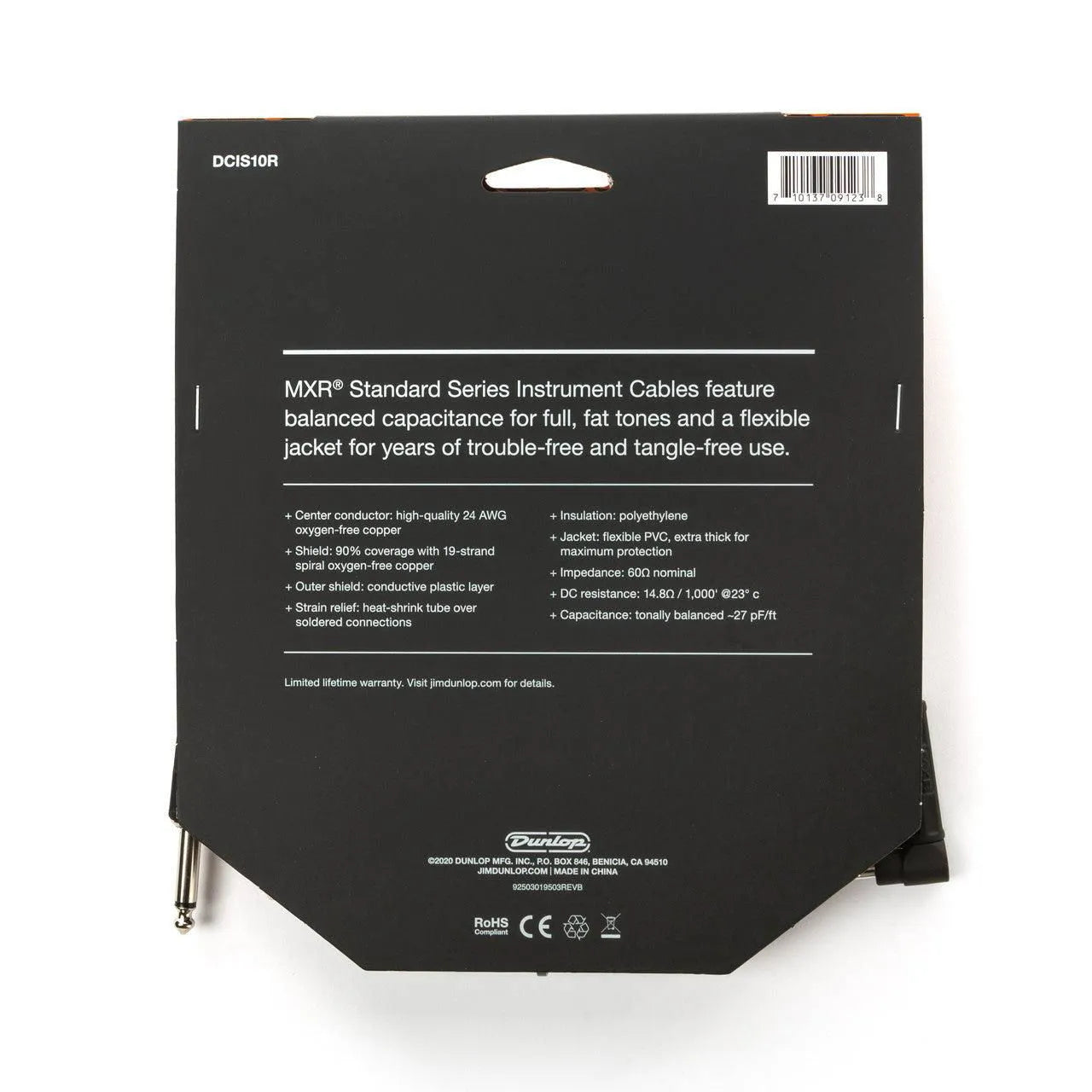 10 Ft Instrument Cable R/ANGLE--Muso's Stuff 