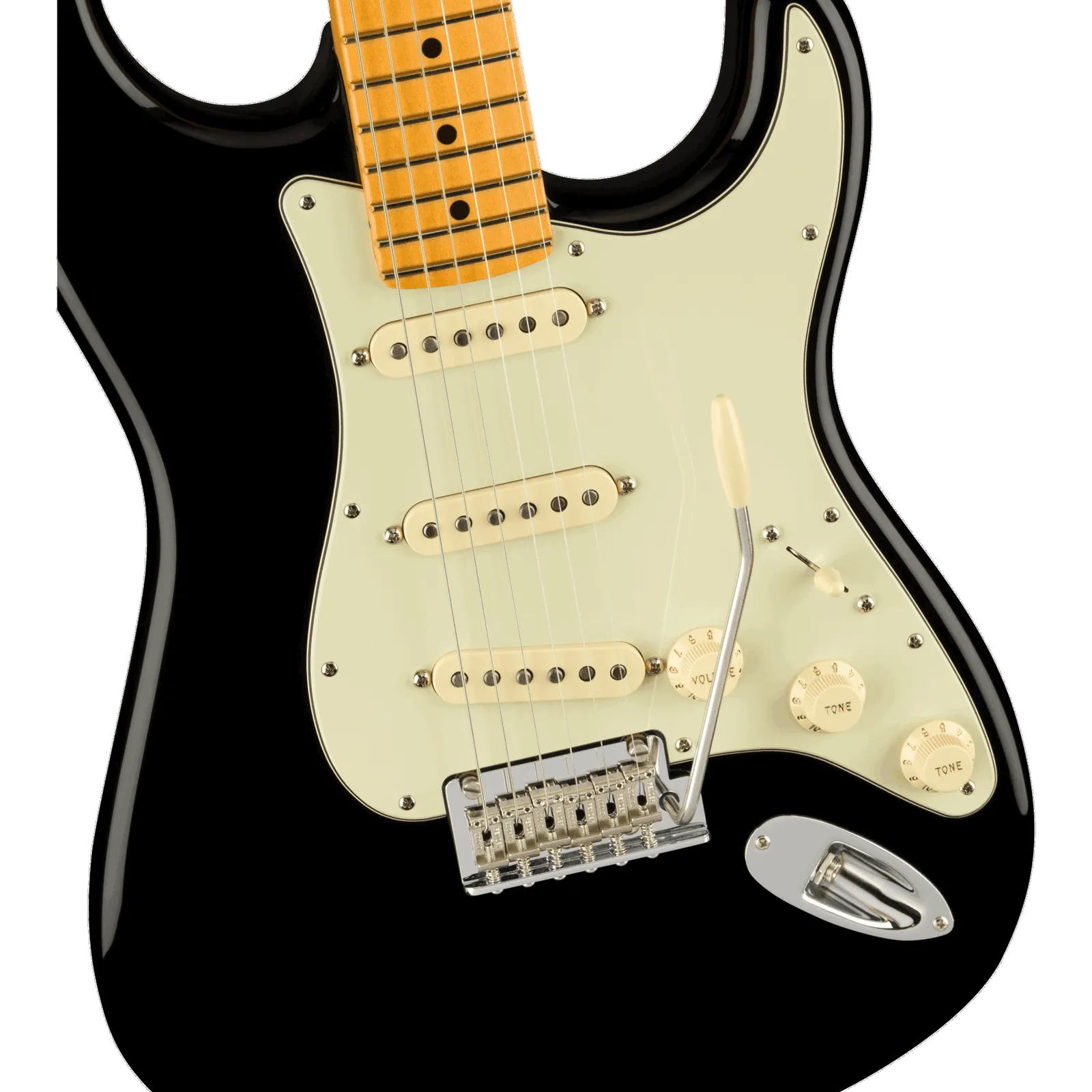 American Professional II Stratocaster Maple Fingerboard Black--Muso's Stuff 