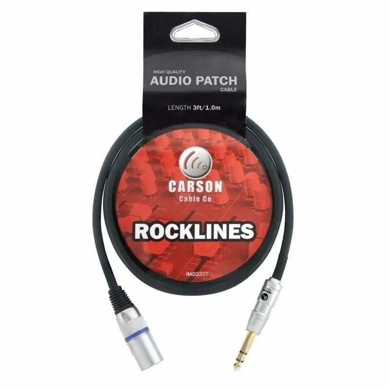 6.3mm Stereo Jack Plug (M) to XLR (M) Microphone/Audio Patch Cable-Accessories - Cables & Adaptors-Muso's Stuff 
