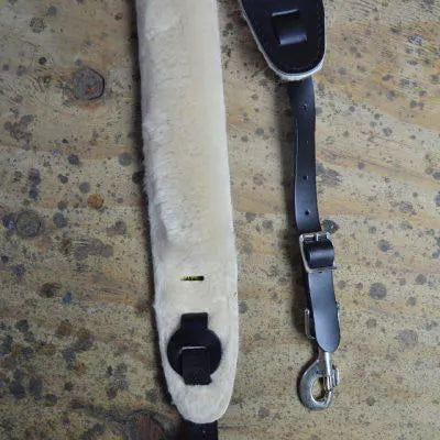 Brown Leather Lambs Wool Banjo Cradle with Hooks--Muso's Stuff 