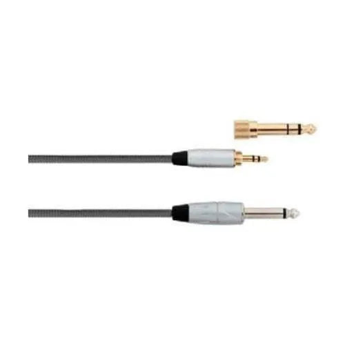 CARSON | YHQ2 | PATCH CABLE | 3.5 STEREO JACK (W:6.5 ADAPTOR) > 3.5 STEREO JACK-Accessories - Cables & Adaptors-Muso's Stuff 