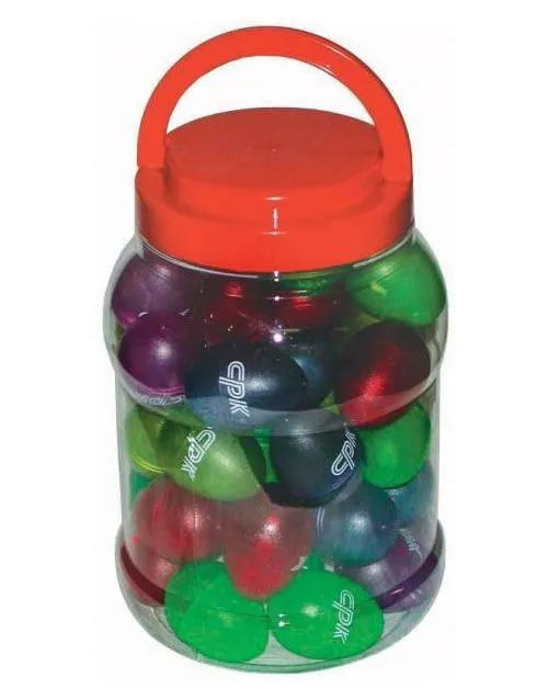 CPK Transparent Egg Maracas Mixed Colours (Pair)-Drums & Percussion - Percussion-Muso's Stuff 