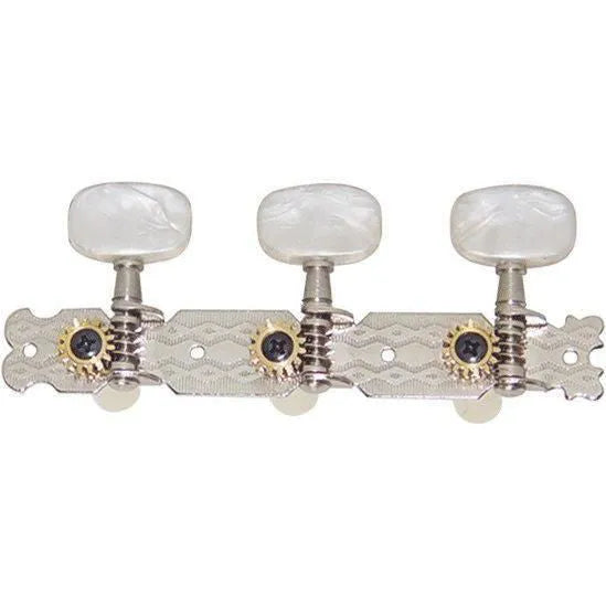 Classical Machine Heads 3-a-Side 35mm Nickel & Pearloid-Guitars - Parts and Accessories-Muso's Stuff 