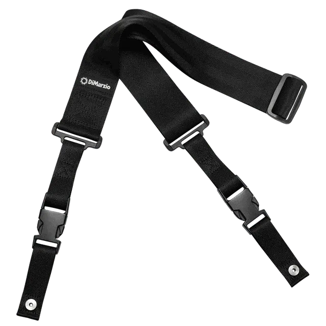 02 Inch Guitar Strap W/Clip Lock Nylon Black-Guitars - Parts and Accessories-Muso's Stuff 