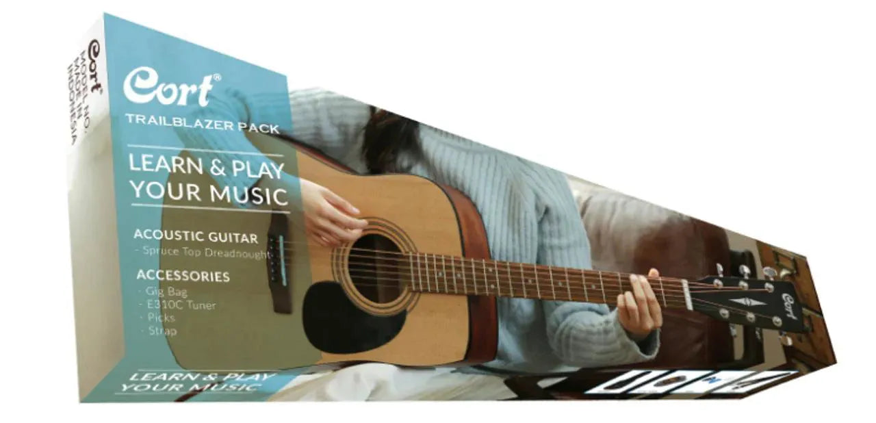 Cort CAP810 Open Pore Guitar Pack, Bag, Picks, Clip On Tuner, Strap-Guitars - Acoustic-Muso's Stuff 