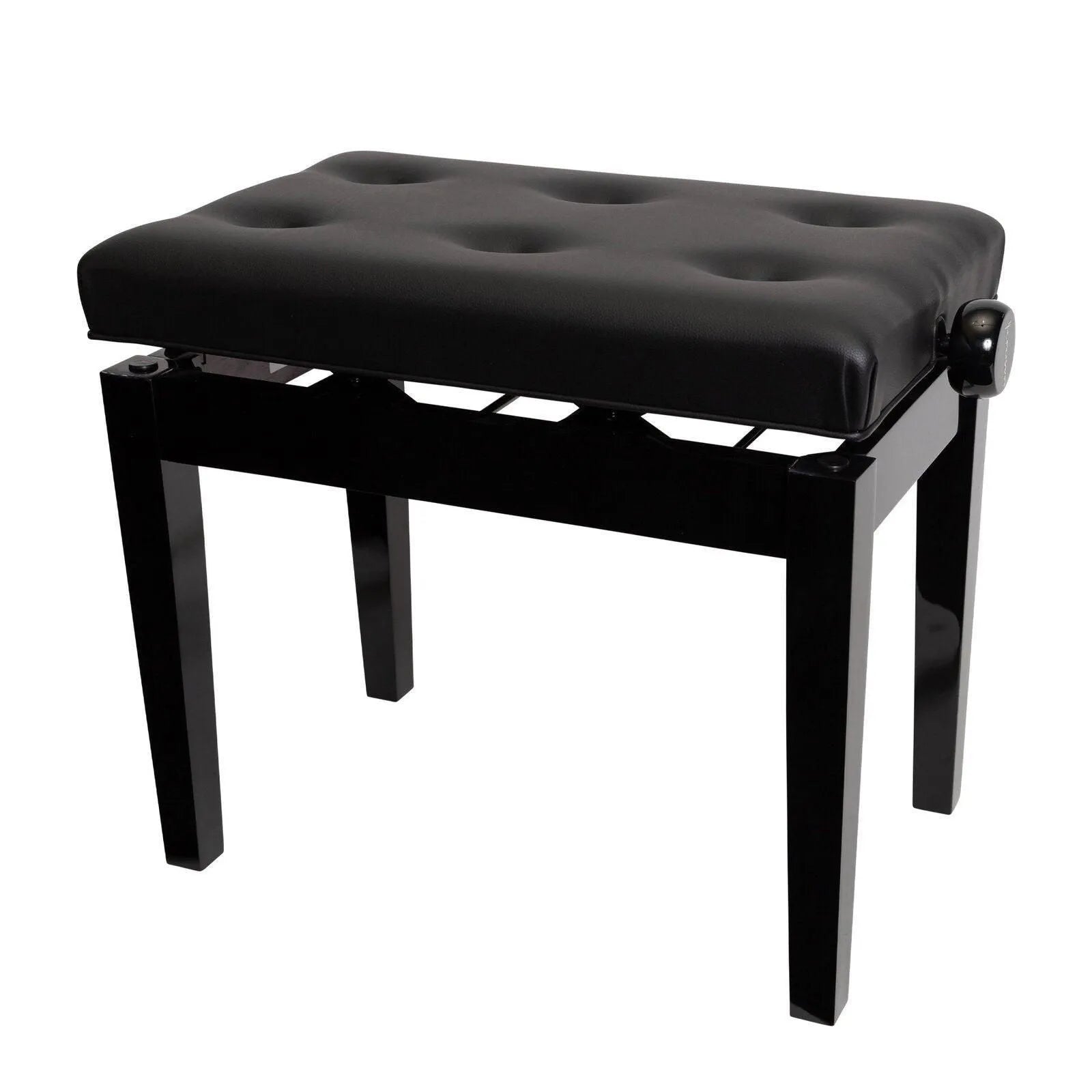 Crown Piano Bench Adjustable Black-Keyboards - Stands-Muso's Stuff 
