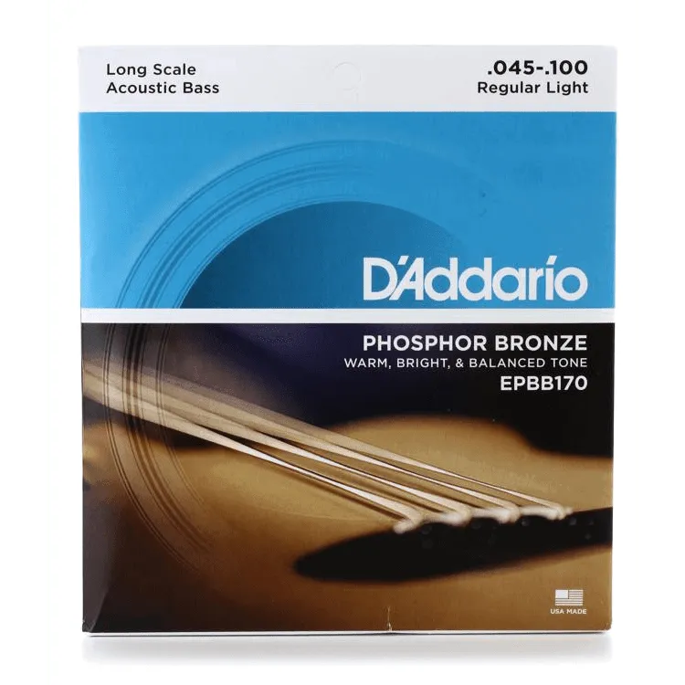 Daddario - Acoustic Bass Guitar Strings Set 45-100 Phosphor Bronze EPBB170-Strings - Bass-Muso's Stuff 
