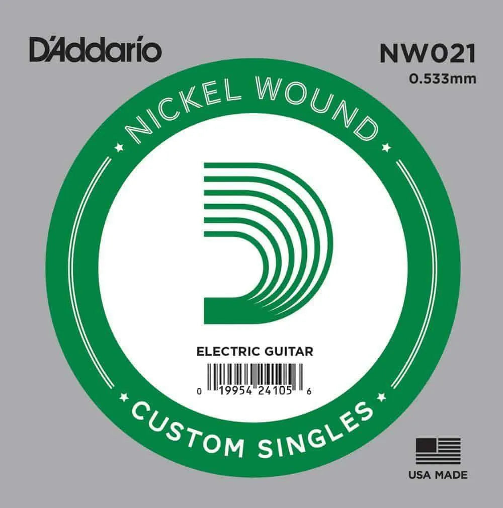 Daddario - Single .021 Electric Guitar String Nickle Wound NW021-Strings - Singles-Muso's Stuff 