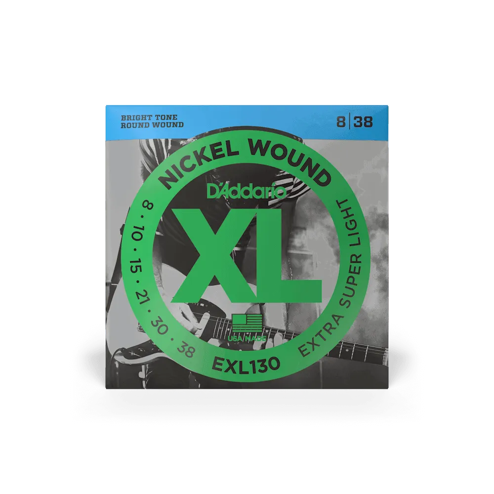 Daddario 8-38 Electric Guitar Strings Set Nickel Wound Extra Super Light-Strings - Electric Guitar-Muso's Stuff 