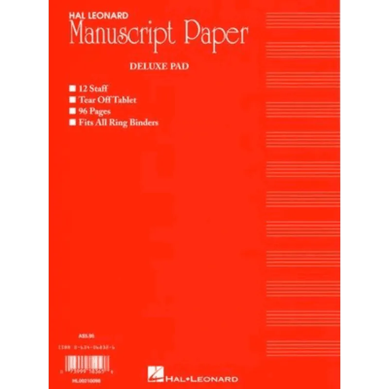 Deluxe Manuscript Pad 96Page-Print Music-Muso's Stuff 