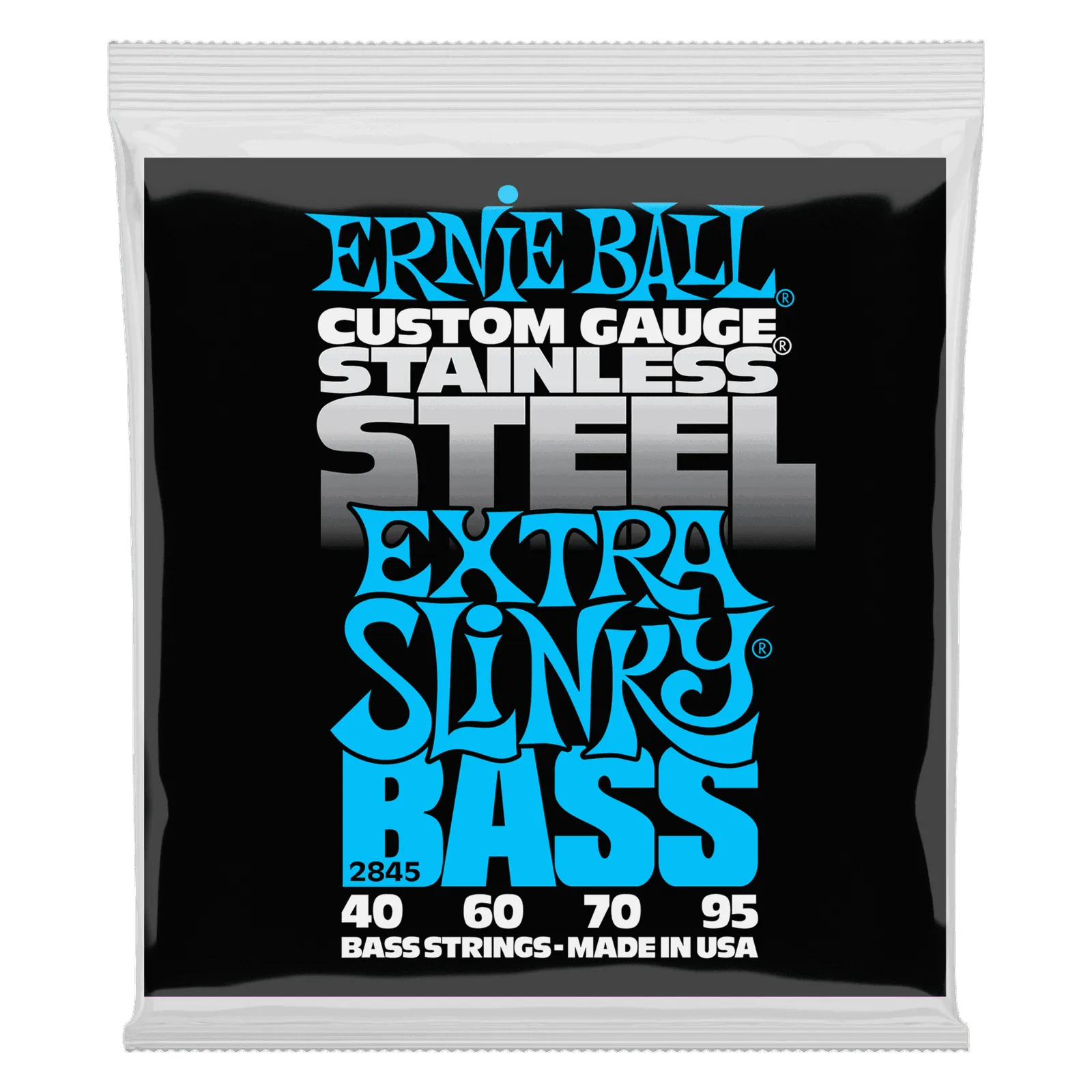 Ernie Ball Extra Slinky Stainless Bass Guitar Strings 40-95 2845-Strings - Bass-Muso's Stuff 