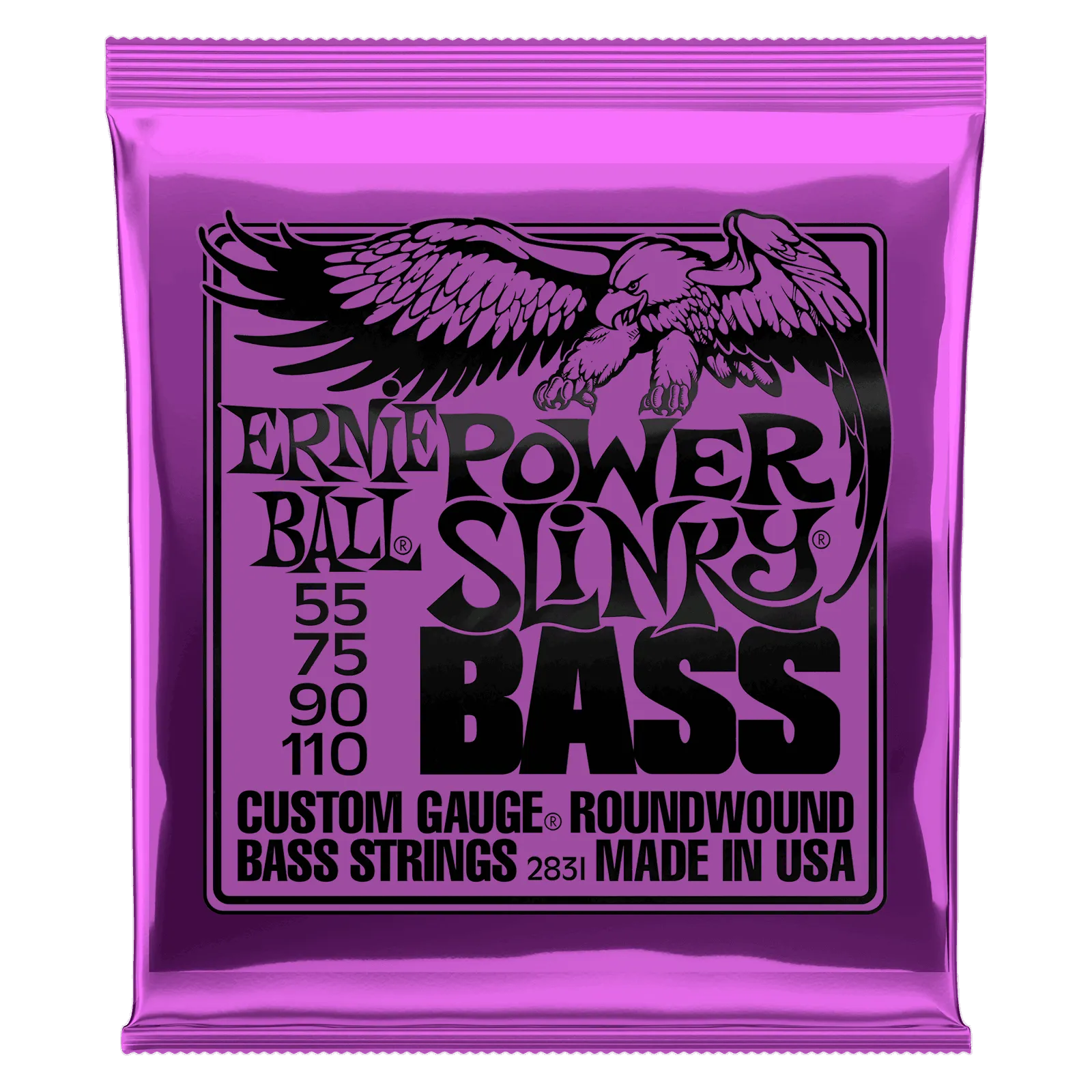 Ernie Ball Power Slinky Bass Guitar Strings 55-110 Nickel Wound 2831-Strings - Bass-Muso's Stuff 