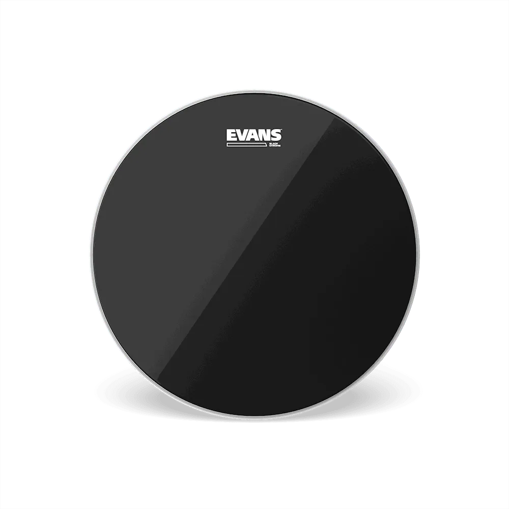 Evans - 12 Inch Tom Tom Head Black Chrome Clear Batter TT1-Drums & Percussion - Drum Heads-Muso's Stuff 