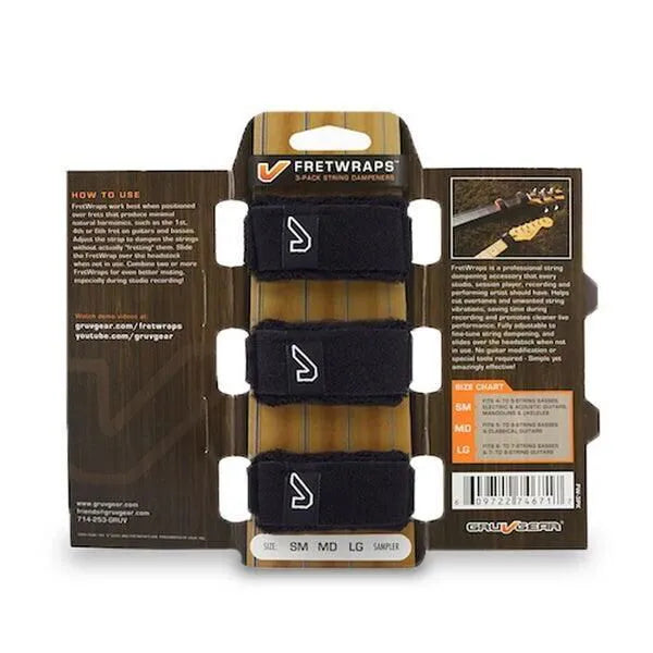 Fretwraps - 3-Pack - Black (Medium)-Guitars - Parts and Accessories-Muso's Stuff 
